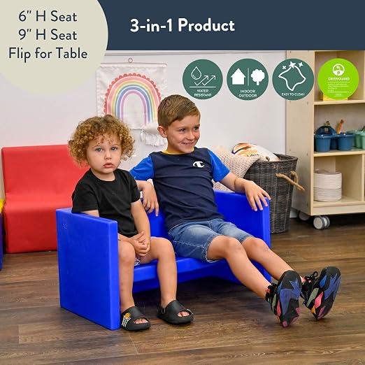 Children's Factory Adapta-Bench, CF910-029 Blue, Kids Flexible Seating - Image 4