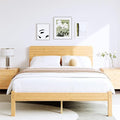 BOSRII 14in High Solid Bamboo Wood Platform Full Size Bed Frame by FORYOURBETTERSLEEP