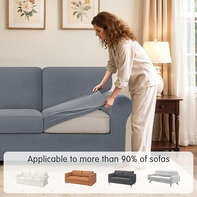 SUBRTEX 7 Pieces Stretch Sofa Slipcover Sets Couch Cover Sets Backrest Cushion - Image 4