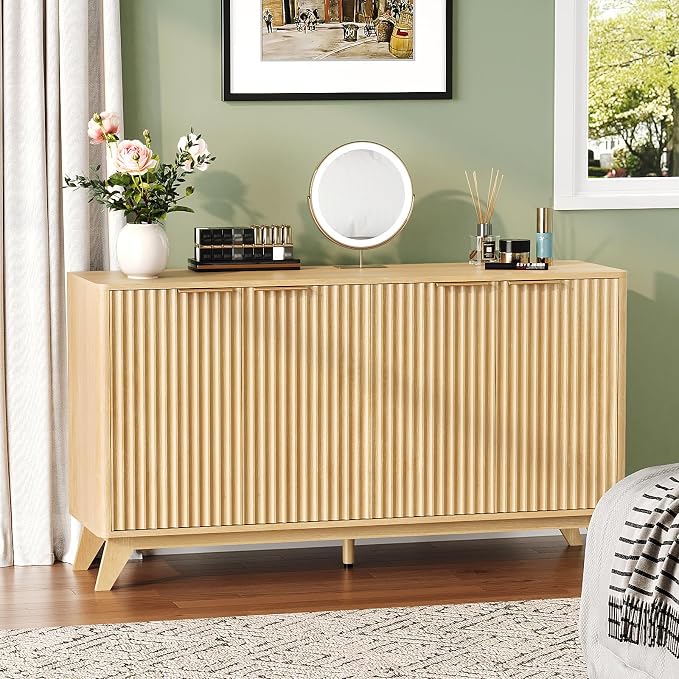 VINGLI Modern TV Stands for 65 inch tvs, Mid Century TV Stand - Image 2