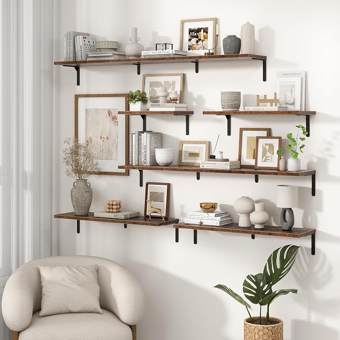 Fun Memories Deep Floating Shelves, 32W x 8D Floating Shelves Set of 2 - Image 7