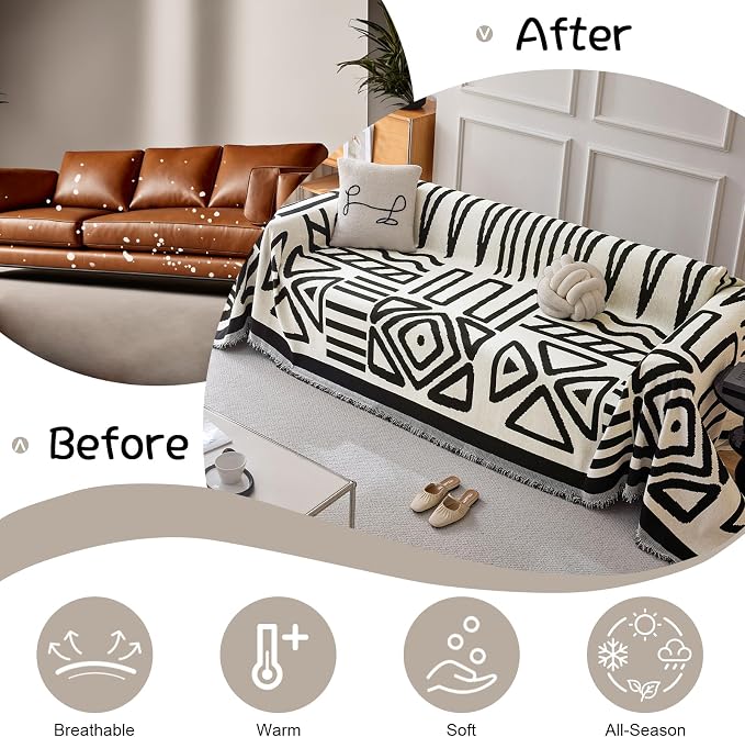 VClife Bohemian Couch Cover, Pet Furniture Protector - Image 5