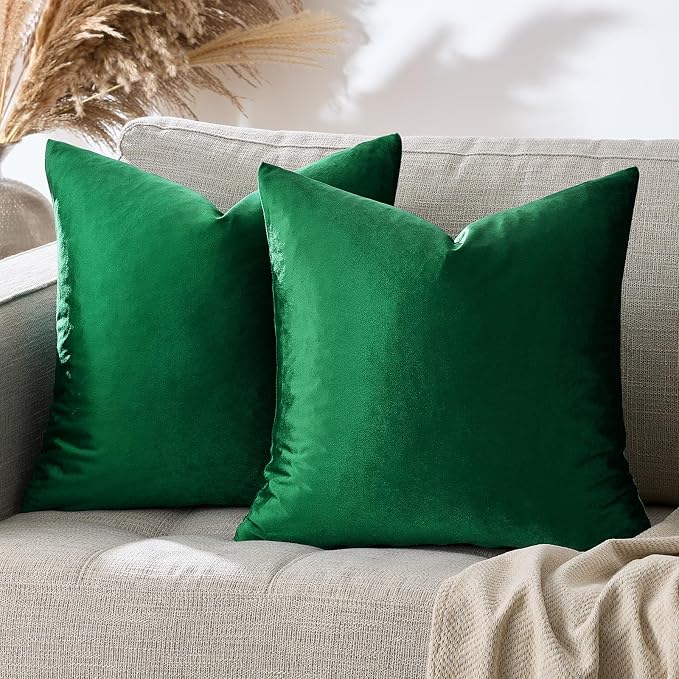 GIGIZAZA Decorative Throw Pillow Covers 16x16, Velvet Sofa Boho Cushion Pillows - Image 4