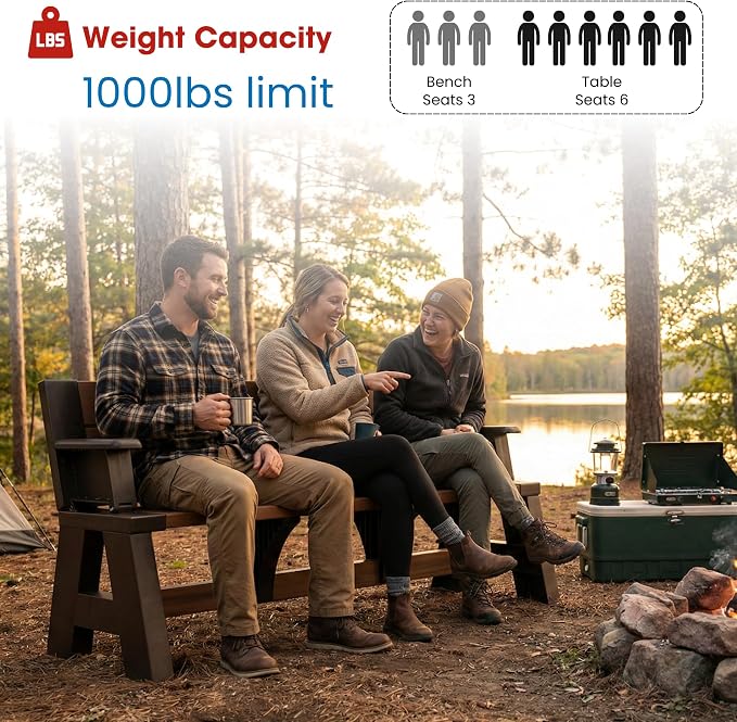 Convert-a-Bench Gen 1 2-in-1 Outdoor Convertible Bench to Picnic Table | - Image 5