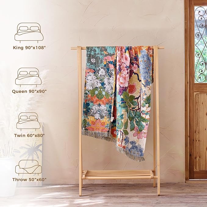 LUTBM Boho Throw Blanket for Bed Cotton Summer Blankets for Bedroom Living Room - Image 6