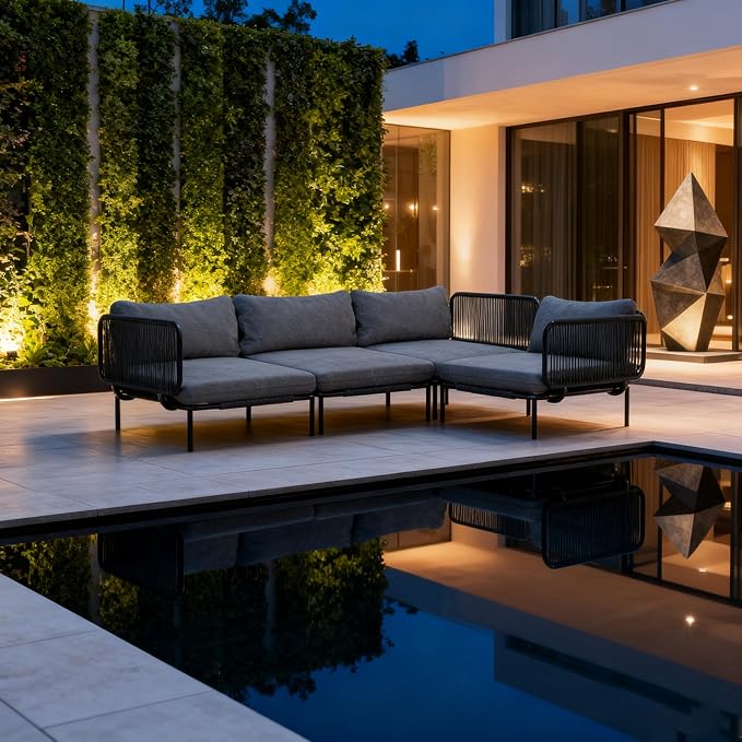Crestlive Products Outdoor Patio Furniture Set, 6 Seater Modular Oversized - Image 2