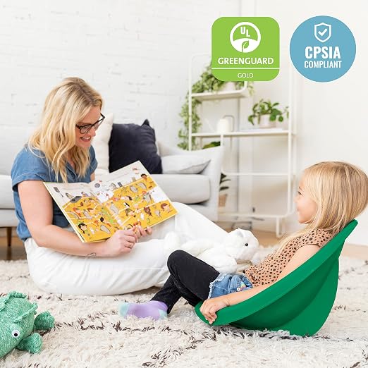 ECR4Kids Plastic Leaf Scoop Floor Rocker Seat, Classroom Furniture - Image 6