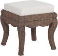 JONATHAN Y Rowan 18.5" Black Wash Woven Rattan Vanity Stool by JONATHANY