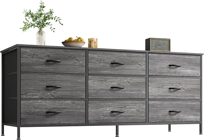 Huuger Long Dresser for Bedroom, 55 Inch TV Stand for 55, 60 Inch TV, by Huuger