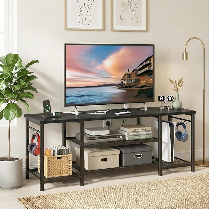 YGEOMER TV Stand for Up to 65 Inch TVs, Entertainment Center - Image 5