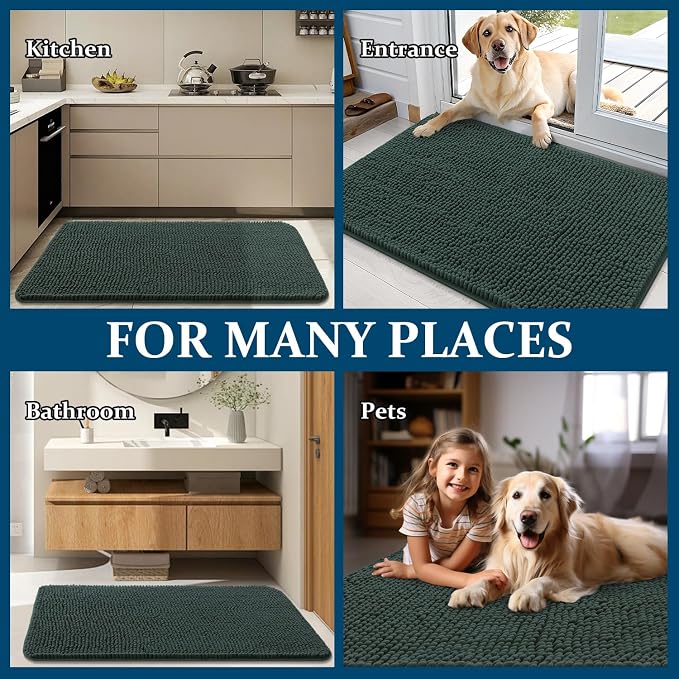 OLANLY Dog Door Mat for Muddy Paws 30x17, Absorbs Moisture and Dirt, Absorbent - Image 8