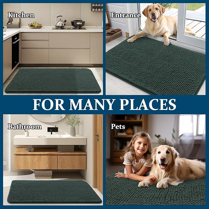 OLANLY Dog Door Mat for Muddy Paws 35x24, Absorbs Moisture and Dirt, Absorbent - Image 8