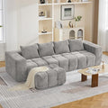 119" Boneless Couch, Oversized Cloud L Shaped Couch, Modular Sectional 4 Seater by CACFTII