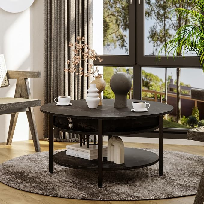 FABATO Round Lift Top Coffee Table - Image 8