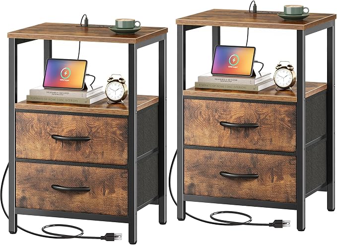 Huuger Nightstands Set of 2, End Tables by Huuger