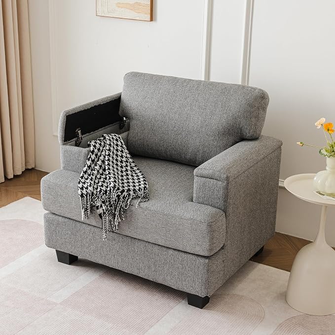 Rexulqo Oversized Accent Chair Set of 2, Upholstered Armchair - Image 3