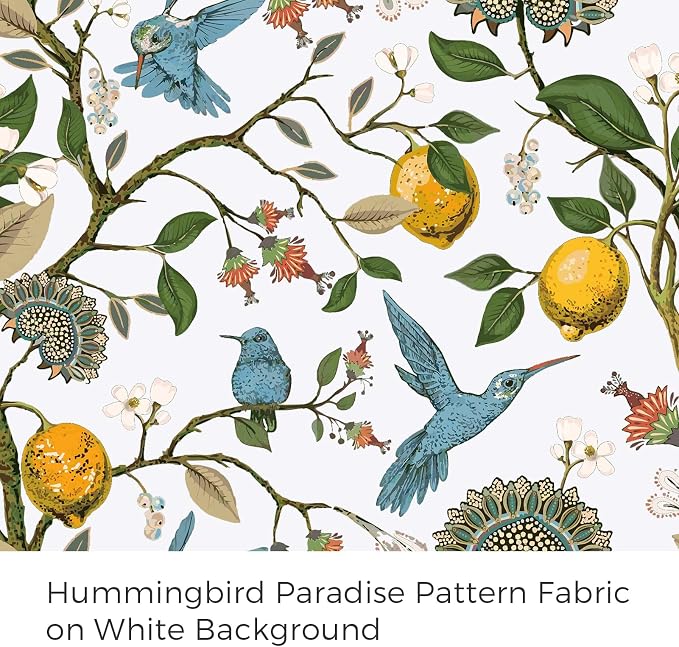 Topfinel Blue and White Winter Coquette Vintage Fancy Hummingbird Patterned - Image 3