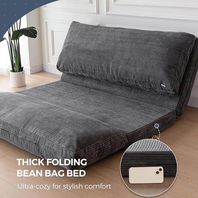 MAXYOYO Folding Sofa Bed, Extra Thick and Long Floor Sofa Convertible Sleeper - Image 9