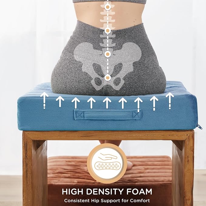Codi High Density Foam Floor Pillow 2 Sets, Large Meditation Cushions Seating - Image 4