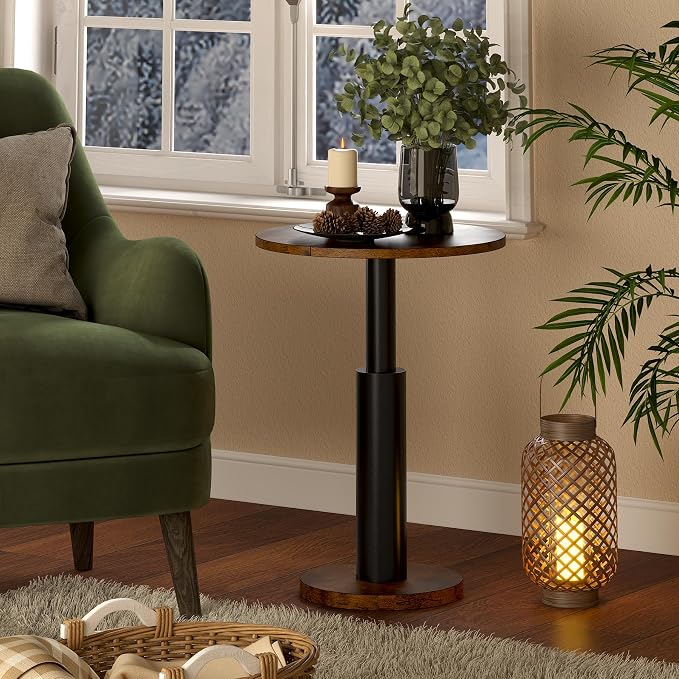 LAATOOREE Round Side Table, Accent Drink Coffee Table, Spacious Top, Thick - Image 3