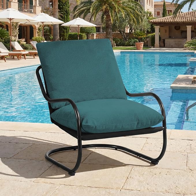 Peace nest Modern Accent Chair, Soft Upholstered Armchair - Image 3