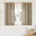 LAMIT Taupe Short Linen Curtains by LAMIT