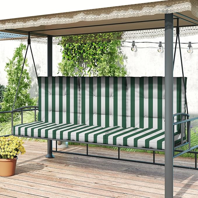 Outdoor Chair Cushions Set of 2, High Back Soft Seat Pad, Indoor Outside Use - Image 2
