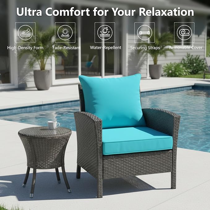 22x22 Inch Patio Chair Cushion - Image 2