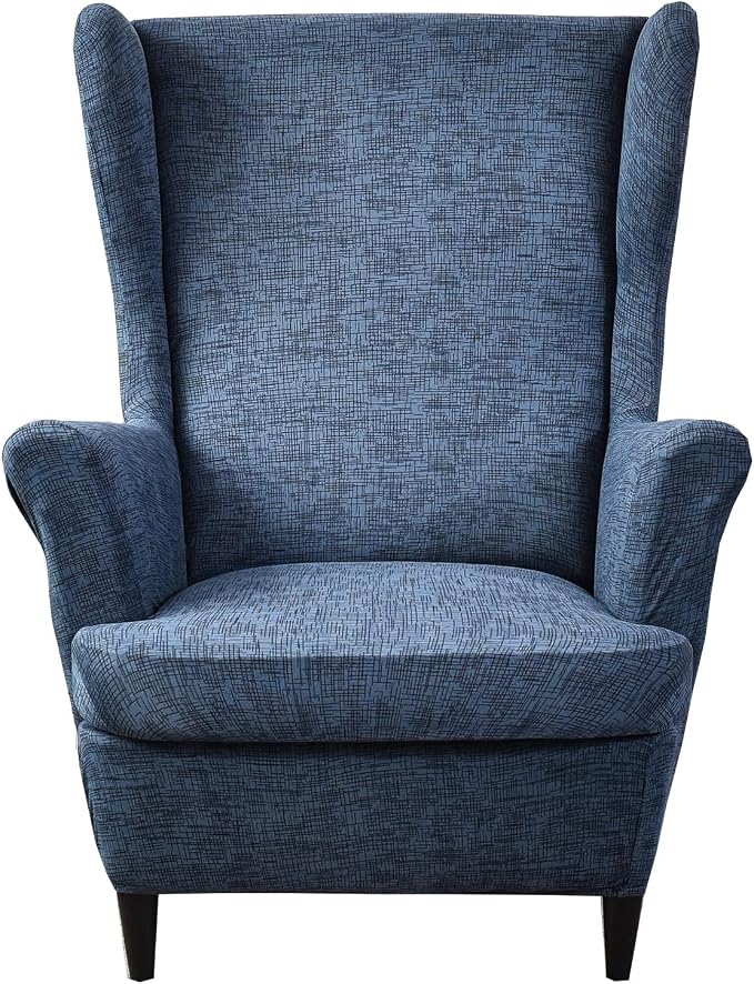 KRFOONN Wingback Chair Covers Slipcovers 2 Piece Stretch Wing Chair Covers by KRFOONN