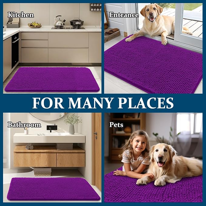 OLANLY Dog Door Mat for Muddy Paws 40x32, Absorbs Moisture and Dirt, Absorbent - Image 8