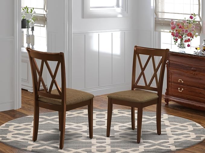 East West Furniture CLC-MAH-C Clarksville Dinette Chairs - Image 2