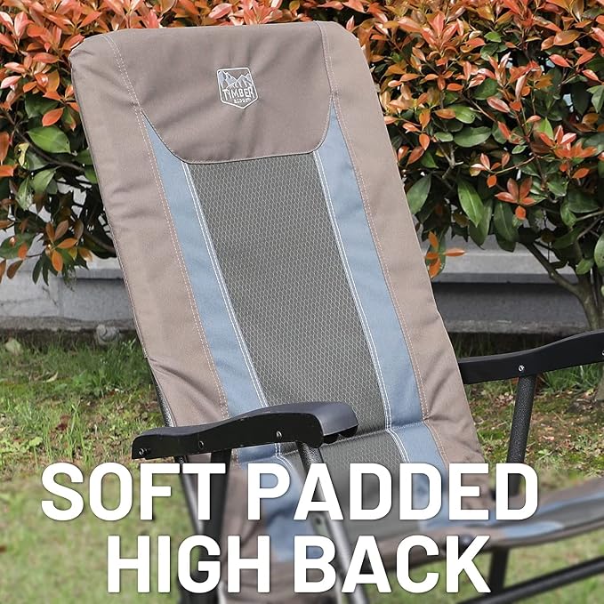 TIMBER RIDGE Outdoor Folding Rocking Chair, Hard Armrests - Image 8