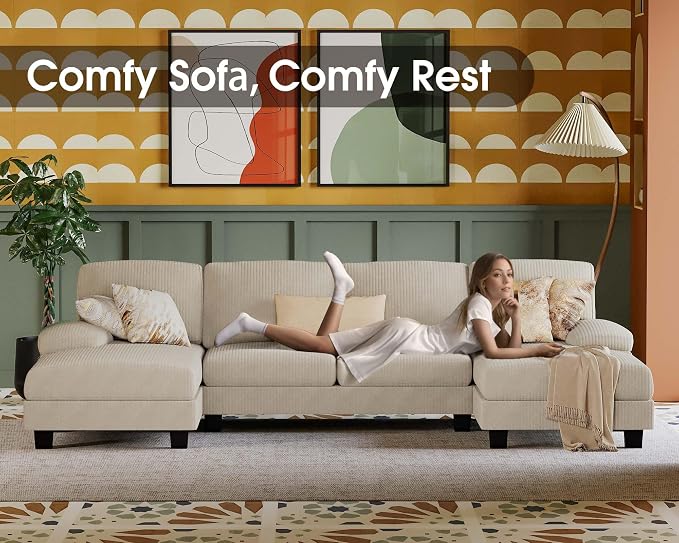 Furmax Sectional Couches for Living Room, U-Shaped Sofa Couch - Image 4
