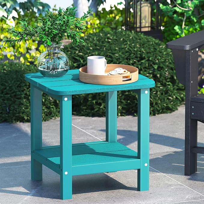 SERWALL Double Adirondack Side Table End Table Set of 6- Tiffany - Image 5