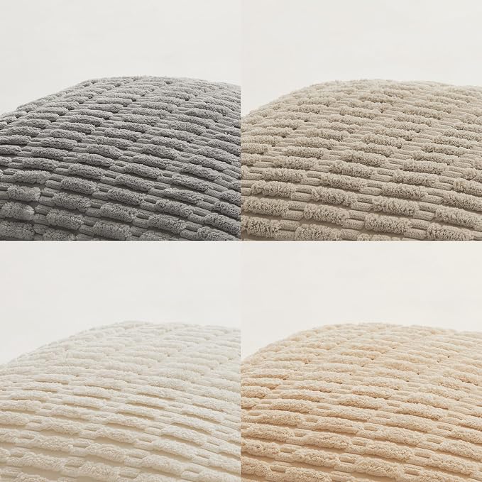 Fancy Homi 4 Packs Neutral Long Lumbar Decorative Throw Pillow Covers 14x24 Inch - Image 5