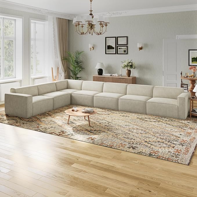 Novilla 176" Modular Sectional Sofa, No Assembly Cloud Sectional Couch by Novilla