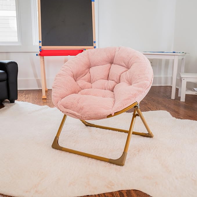 Flash Furniture Gwen Kids Cozy Mini Folding Saucer Chair - Image 5