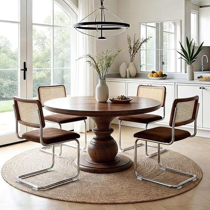 Zesthouse Rattan Dining Chairs Set of 2, Mid Century Modern Dining Room Chairs - Image 8