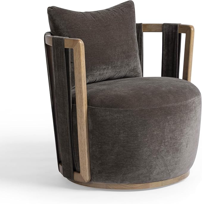 First of a Kind Swivel Chair in Chocolate Brown Plywood by FirstofaKind