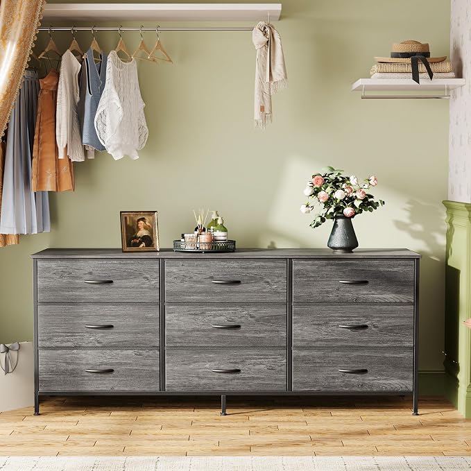Huuger Long Dresser for Bedroom, 55 Inch TV Stand for 55, 60 Inch TV, - Image 5