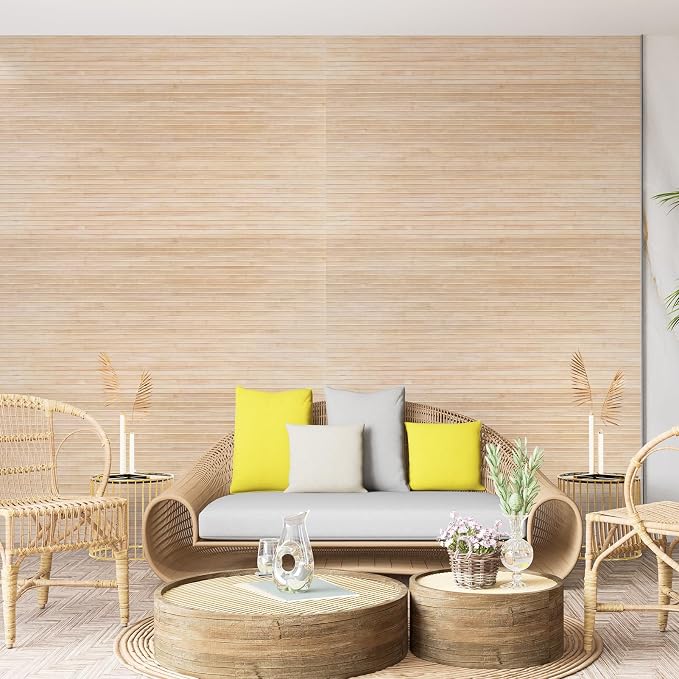 Art3d 48 x 96 Inch Natural Bamboo Wall Panel - Image 2
