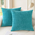 CaliTime Throw Pillow Covers Decorative 26 X 26 Inches Pack of 2 Cozy Chenille by CaliTime