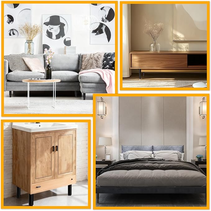 4-piece Adjustable Furniture Legs Set, Adjustable in Height from 4.72 inches to - Image 7