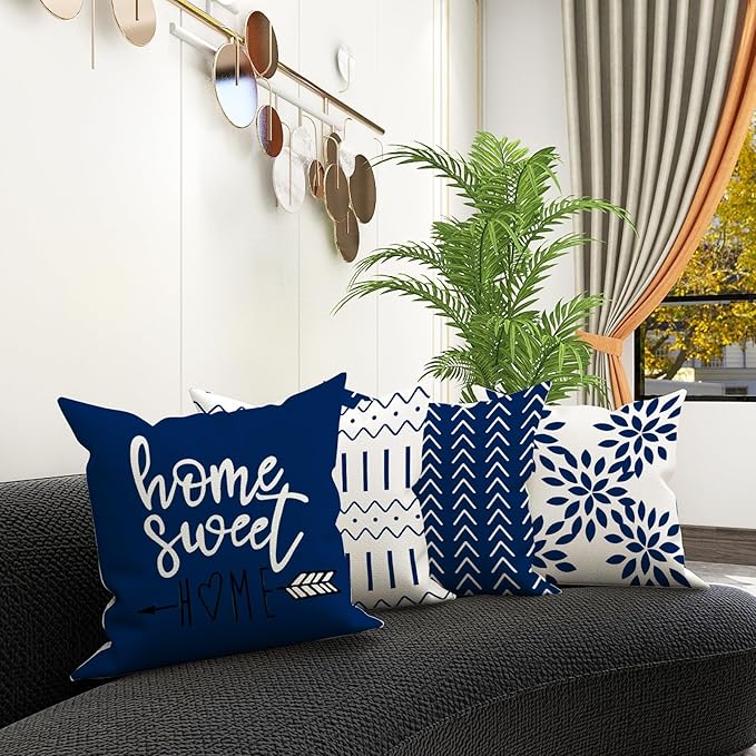 YCOLL Pillow Covers 12x20 Set of 4, Modern Sofa Throw Pillow Cover, Decorative - Image 9