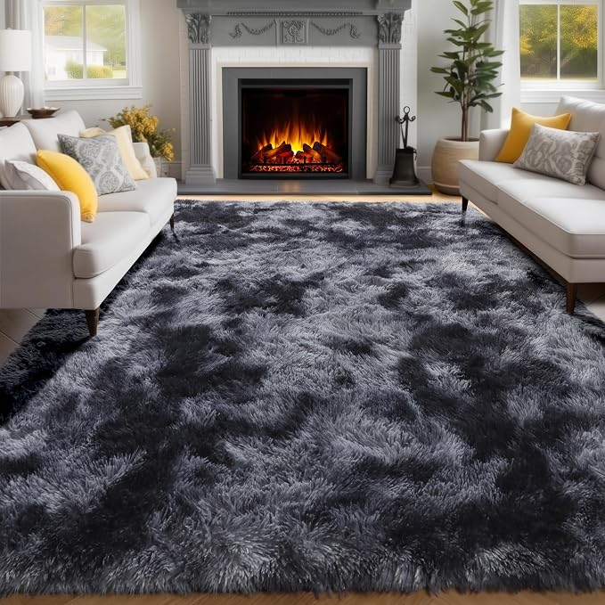 PAGISOFE Abstract Shaggy Area Rug 4' x 6' Plush Furry Rugs - Image 8