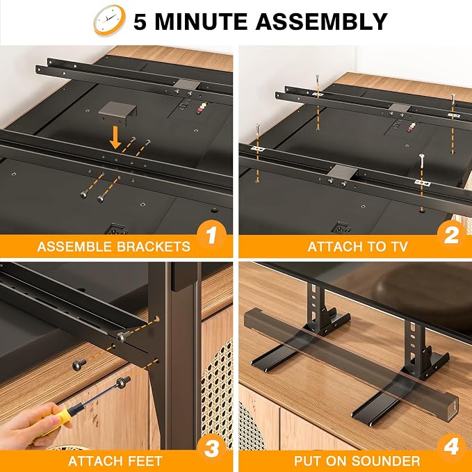 TAVR Universal Table Top TV Stand Mount, TV Legs - Image 6