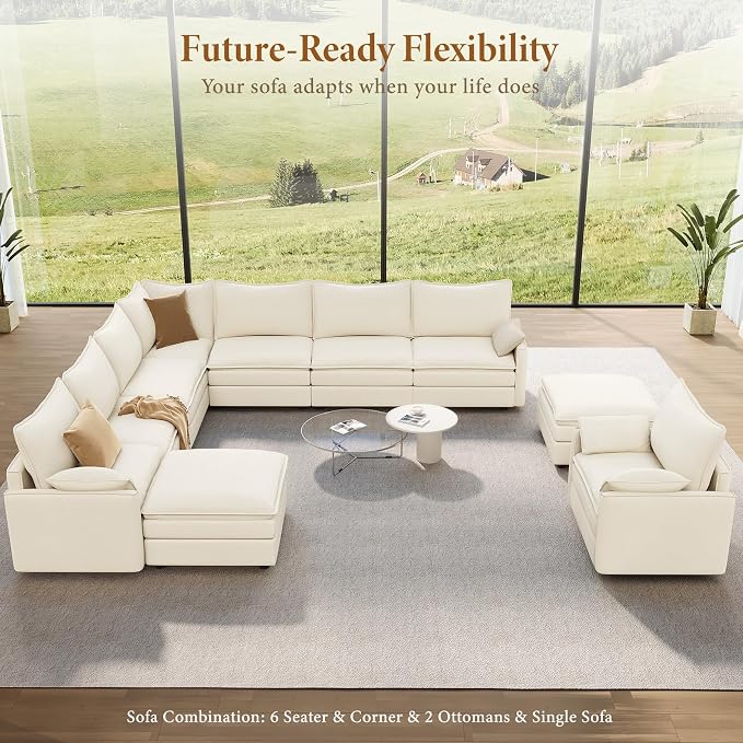 Vesgantti Large Modular Sectional Sofa, Big Comfy Cloud Couch - Image 8