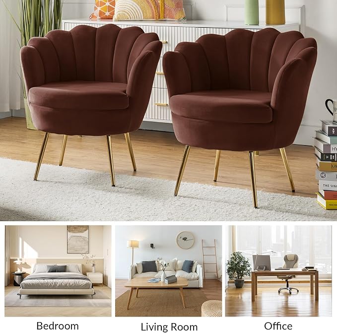 HULALA HOME Modern Velvet Accent Chair - Image 6