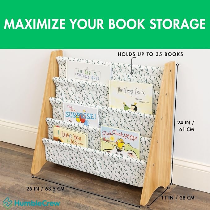 Humble Crew Kids Bookshelf, 4-Tier Front-Facing Book Display Organizer - Image 3