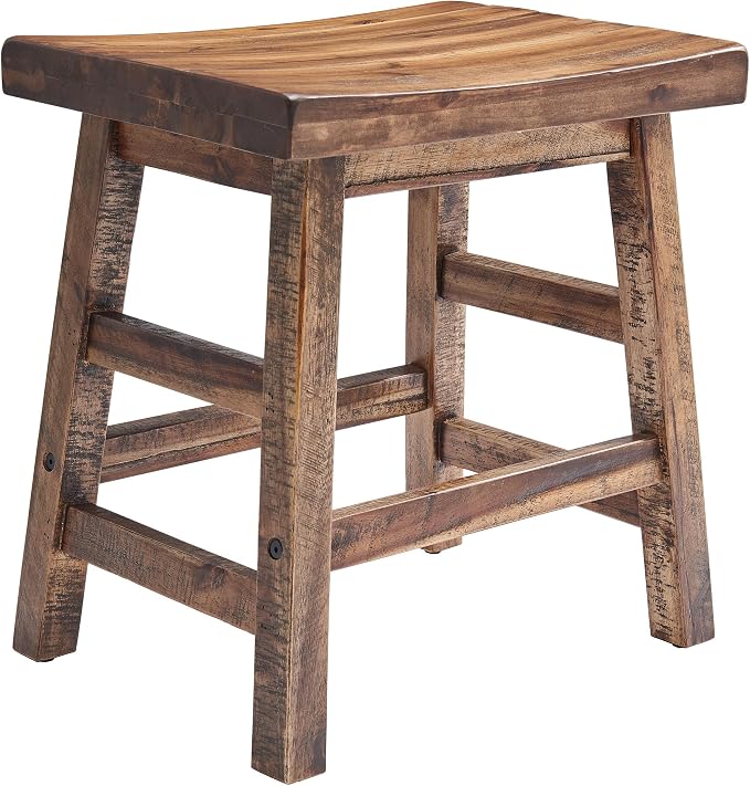 Alaterre Furniture Durango 20-Inch Tall Industrial Wood Dining Stool by AlaterreFurniture